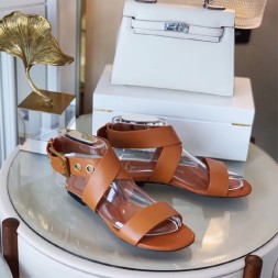 디올 송아지 가죽 D-DIOR 샌들 KCQ182 브라운