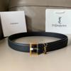 입생로랑 신상 벨트 Ysl9002  블랙  금장