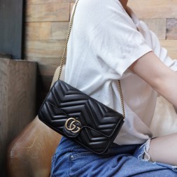 구찌 마몽 미니 체인 숄더백 751526 블랙