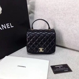 샤넬 탑 핸들 미니 플랩백 A57042 블랙