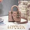 디올 MY ABCDIOR 레이디백  M0538 핑크 금장