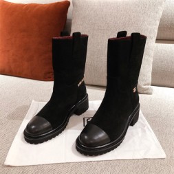 샤넬 신상 부츠 G34273 스웨이드 블랙