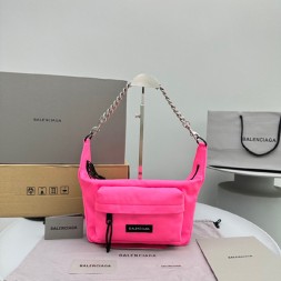 발렌시아가 캔버스 체인 숄더백 S92277 핑크