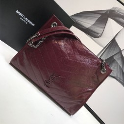 입생로랑 니키 빈티지 쇼핑백 577999 버건디