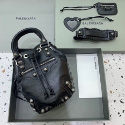 발렌시아가 르카골 버킷백 S 638519 블랙