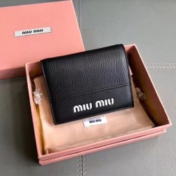 미우미우 신상 반지갑 5MV204 블랙