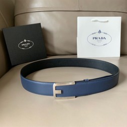 프라다 남성용 신상 벨트 PD-6112  네이비 은장