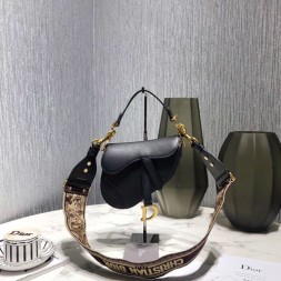 디올 송아지 가죽 미니 SADDLE 백 M0447 블랙