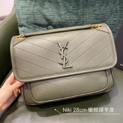 입생로랑 니키 미듐 숄더백 498894 그린
