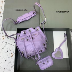 발렌시아가 르카골 버킷백 XS 638518 보라