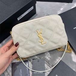 입생로랑 베키 퀼팅 더블지퍼 미니백 608941 화이트