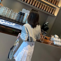 톰브라운 여성용 미니 스커트 TB8722 화이트