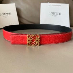 로에베 신상 양면용벨트  LW-6307  레드  금장