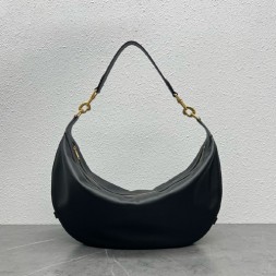 셀린느 가죽 레앙드르 LEANDRE 호보 숄더백 197263 블랙