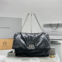 발렌시아가 모나코 체인백 라지 S92802 블랙 은장